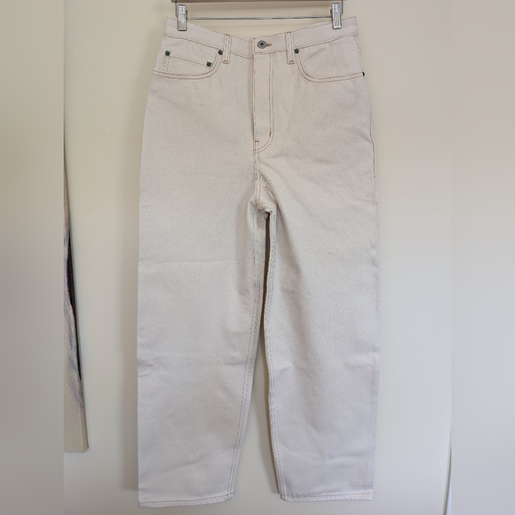 INTERIOR The Ty high-rise wide-leg jeans Ecru 31 - Picture 4 of 14